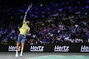 Corentin Moutet vs Reilly Opelka at Rolex Paris Masters 2025 in Paris FA