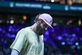 Corentin Moutet vs Reilly Opelka at Rolex Paris Masters 2025 in Paris FA