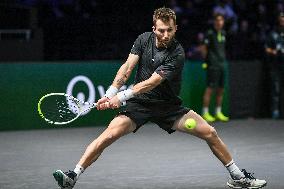 Corentin Moutet vs Reilly Opelka at Rolex Paris Masters 2025 in Paris FA