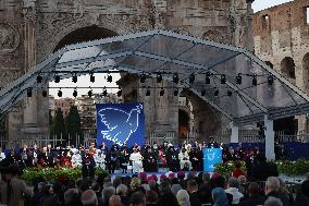 Pope Leo XIV participates in the International Meeting for Peace - Rome