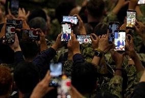 U.S. President Trump at Yokosuka base