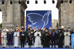 Pope Leo XIV At Meeting For Peace At The Colosseum - Rome