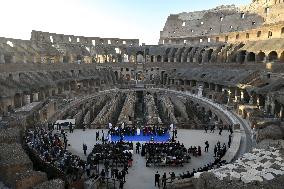 Pope Leo XIV At Meeting For Peace At The Colosseum - Rome