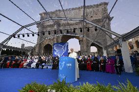Pope Leo XIV At Meeting For Peace At The Colosseum - Rome
