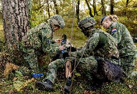 Queen Maxima Visit the Royal Marechaussee Training and Education Center - Netherlands