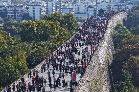 Climbing Heights on The Double Ninth Festival in Nanjing