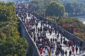 Climbing Heights on The Double Ninth Festival in Nanjing