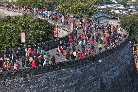 Climbing Heights on The Double Ninth Festival in Nanjing