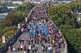 Climbing Heights on The Double Ninth Festival in Nanjing