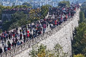 Climbing Heights on The Double Ninth Festival in Nanjing
