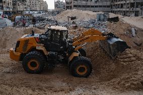 Search for Israeli Remains In Khan Younis - Gaza