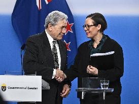 NEW ZEALAND FOREIGN MINISTERS IN STOCKHOLM