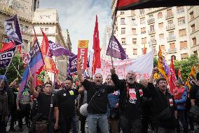 Metal Sector Protests Against UPM in Barcelona - Spain