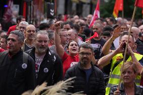 Metal Sector Protests Against UPM in Barcelona - Spain