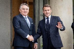 Members of the Presidency of Bosnie and Herzegovina at the Elysee - Paris AJ