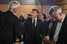 Emmanuel Macron at the 8th edition of Paris Peace Forum at Palais Chaillot in Paris FA