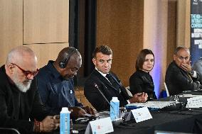 Emmanuel Macron at the 8th edition of Paris Peace Forum at Palais Chaillot in Paris FA