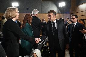 Emmanuel Macron at the 8th edition of Paris Peace Forum at Palais Chaillot in Paris FA