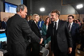 Emmanuel Macron at the 8th edition of Paris Peace Forum at Palais Chaillot in Paris FA