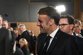 Emmanuel Macron at the 8th edition of Paris Peace Forum at Palais Chaillot in Paris FA