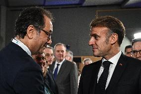 Emmanuel Macron at the 8th edition of Paris Peace Forum at Palais Chaillot in Paris FA