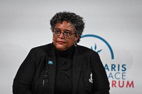Emmanuel Macron at the 8th edition of Paris Peace Forum at Palais Chaillot in Paris FA