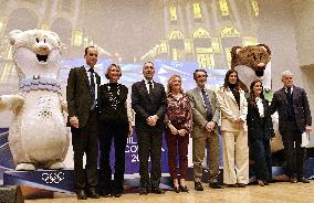 Milan-Cortina Olympics podium