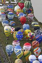 Hot air balloon festival in southwestern Japan