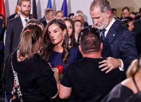 King and Queen of Spain Honor Disaster Victims - Valencia