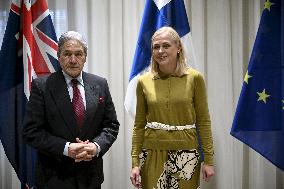 Foreign Minister of New Zealand Winston Peters on a visit in Finland