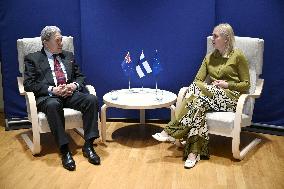 Foreign Minister of New Zealand Winston Peters on a visit in Finland