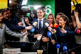 D66 Party Leader Rob Jetten After Elections - The Hague