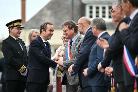 PM Sebastien Lecornu Visits the Carentan Health Centre - France