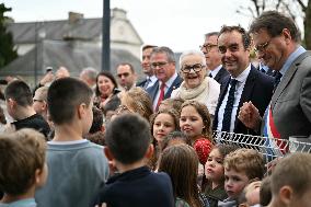 PM Sebastien Lecornu Visits the Carentan Health Centre - France