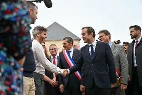 PM Sebastien Lecornu Visits the Carentan Health Centre - France
