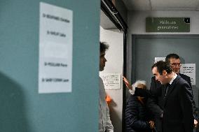 PM Sebastien Lecornu Visits the Carentan Health Centre - France