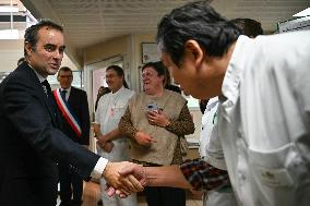 PM Sebastien Lecornu Visits the Carentan Health Centre - France