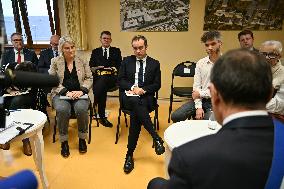 PM Sebastien Lecornu Visits the Carentan Health Centre - France