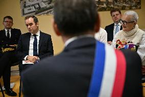 PM Sebastien Lecornu Visits the Carentan Health Centre - France