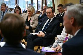 PM Sebastien Lecornu Visits the Carentan Health Centre - France