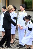 Queen Sofia Signs Condolence Book For Queen Sirikit - Spain