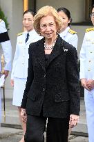 Queen Sofia Signs Condolence Book For Queen Sirikit - Spain