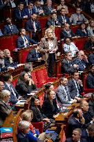 Parliamentary window of the Rassemblement National at the National Assembly - Paris AJ