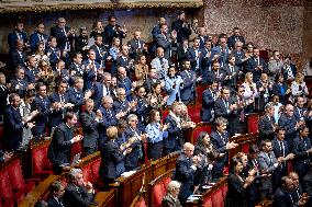 Parliamentary window of the Rassemblement National at the National Assembly - Paris AJ