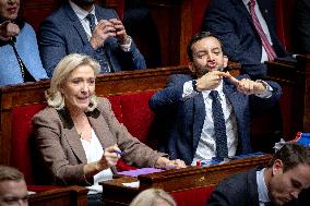 Parliamentary window of the Rassemblement National at the National Assembly - Paris AJ