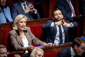 Parliamentary window of the Rassemblement National at the National Assembly - Paris AJ