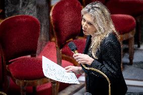 Parliamentary window of the Rassemblement National at the National Assembly - Paris AJ