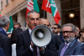 Forza Italia's Flash Mob in Front of The Senate - Rome