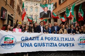 Forza Italia's Flash Mob in Front of The Senate - Rome