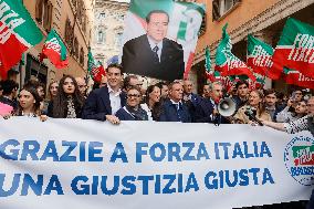 Forza Italia's Flash Mob in Front of The Senate - Rome
